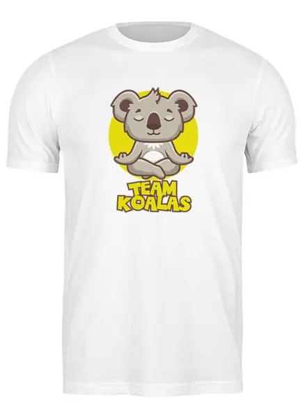 Заказать мужскую футболку в Москве. Футболка классическая Team Koalas - Official Koala T-Shirt от deppski - готовые дизайны и нанесение принтов.