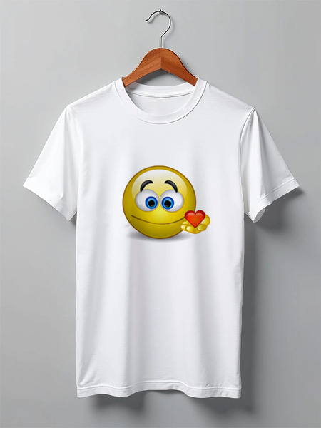Заказать мужскую футболку в Москве. Футболка классическая "Smiley" от Abstractiya - готовые дизайны и нанесение принтов.