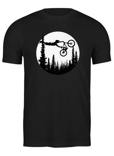 Заказать мужскую футболку в Москве. Футболка классическая Mountain Bike от oneredfoxstore@gmail.com - готовые дизайны и нанесение принтов.