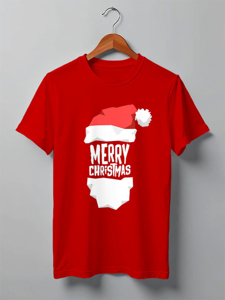 Заказать мужскую футболку в Москве. Футболка классическая Merry Christmas от megashmot - готовые дизайны и нанесение принтов.
