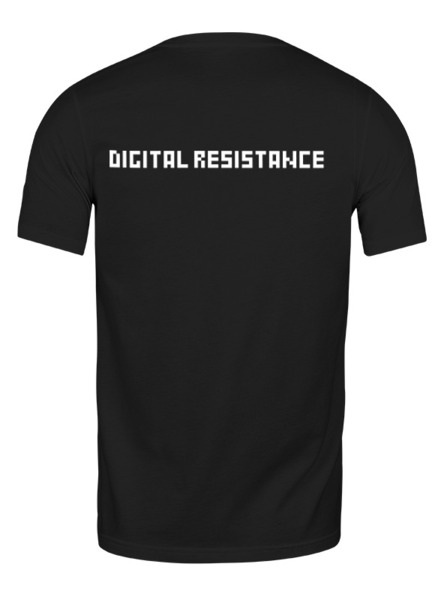 Заказать мужскую футболку в Москве. Футболка классическая Digital Resistance от planetorius - готовые дизайны и нанесение принтов.