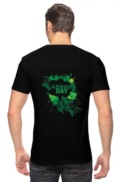 Заказать мужскую футболку в Москве. Футболка классическая Arbor day от IrinkaArt  - готовые дизайны и нанесение принтов.