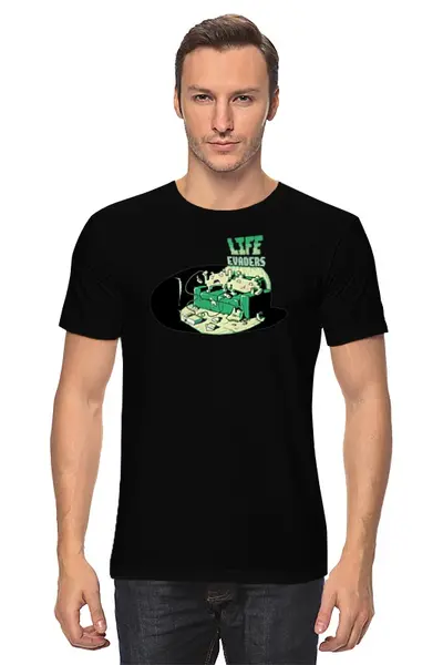 Заказать мужскую футболку в Москве. Футболка классическая Invaders  от crash - готовые дизайны и нанесение принтов.