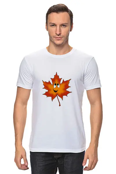 Заказать мужскую футболку в Москве. Футболка классическая Autumn от ZVER  - готовые дизайны и нанесение принтов.