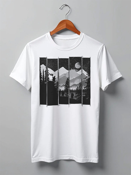 Заказать мужскую футболку в Москве. Футболка классическая  Go Wild от oneredfoxstore@gmail.com - готовые дизайны и нанесение принтов.