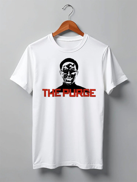 Заказать мужскую футболку в Москве. Футболка классическая the purge от торгаш - готовые дизайны и нанесение принтов.