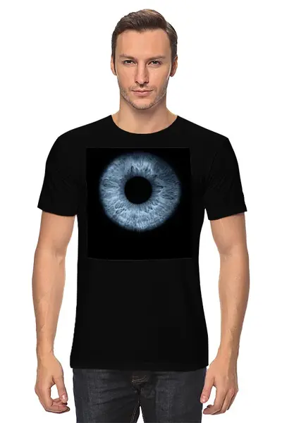 Заказать мужскую футболку в Москве. Футболка классическая Blue eye от Виктор Аксёнов - готовые дизайны и нанесение принтов.