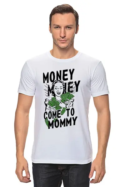 Заказать мужскую футболку в Москве. Футболка классическая Money Money от prodesign - готовые дизайны и нанесение принтов.
