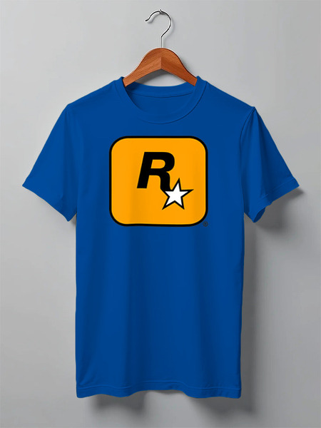Заказать мужскую футболку в Москве. Футболка классическая Rockstar Games от Nalivaev - готовые дизайны и нанесение принтов.