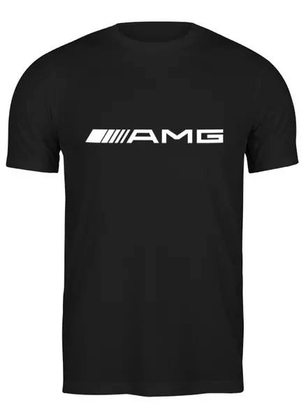 Заказать мужскую футболку в Москве. Футболка классическая Эмблема AMG от THE_NISE  - готовые дизайны и нанесение принтов.