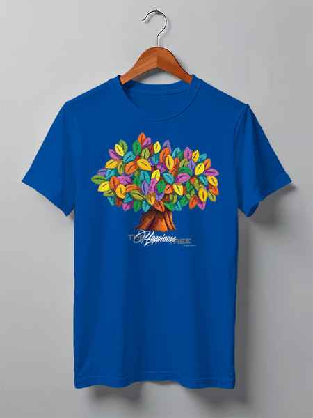 Заказать мужскую футболку в Москве. Футболка классическая iCalistini The Happiness Tree Дерево Счастья от iCALISTIni - готовые дизайны и нанесение принтов.