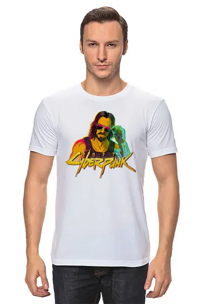 Заказать мужскую футболку в Москве. Футболка классическая ❖ Keanu Reeves ❖ от balden - готовые дизайны и нанесение принтов.
