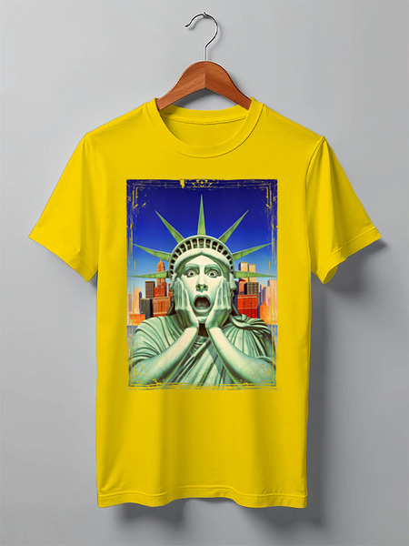 Заказать мужскую футболку в Москве. Футболка классическая ❖Statue Of Liberty❖ от balden - готовые дизайны и нанесение принтов.