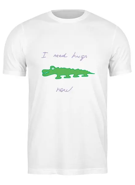 Заказать мужскую футболку в Москве. Футболка классическая крокодил от Karina Radomskaya - готовые дизайны и нанесение принтов.
