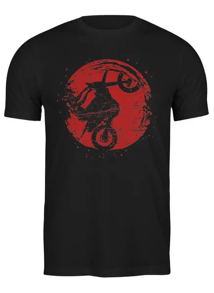 Заказать мужскую футболку в Москве. Футболка классическая Rider от oneredfoxstore@gmail.com - готовые дизайны и нанесение принтов.