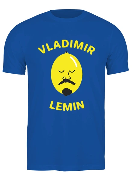Заказать мужскую футболку в Москве. Футболка классическая Vladimin Lemin от skynatural - готовые дизайны и нанесение принтов.