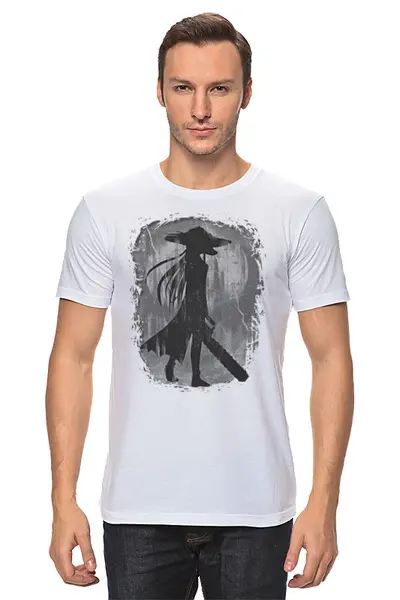 Заказать мужскую футболку в Москве. Футболка классическая Lady Fox от oneredfoxstore@gmail.com - готовые дизайны и нанесение принтов.