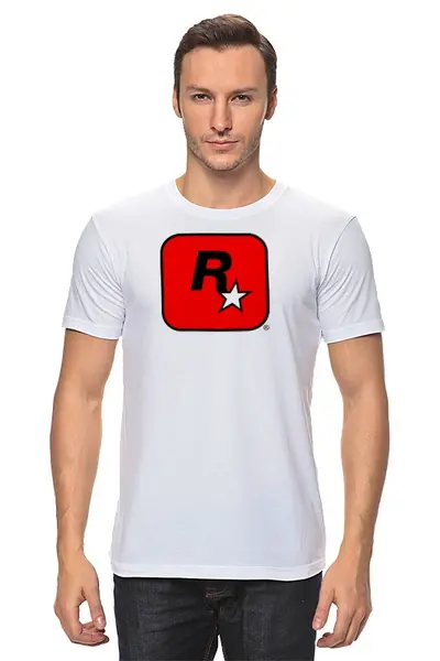 Заказать мужскую футболку в Москве. Футболка классическая Rockstar Games от Nalivaev - готовые дизайны и нанесение принтов.