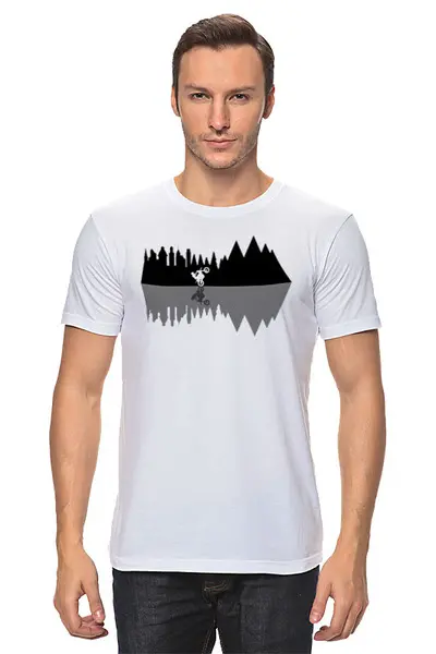 Заказать мужскую футболку в Москве. Футболка классическая Go To The Mountains от oneredfoxstore@gmail.com - готовые дизайны и нанесение принтов.