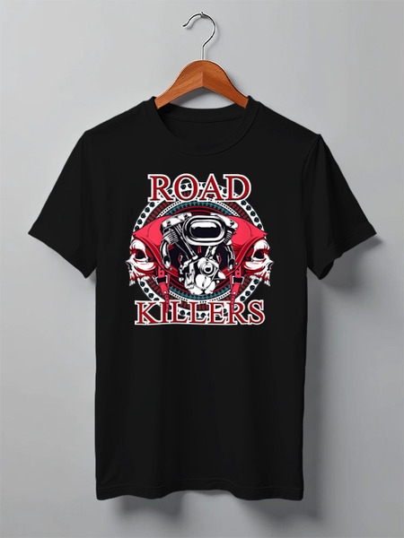 Заказать мужскую футболку в Москве. Футболка классическая Road Killers от balden - готовые дизайны и нанесение принтов.