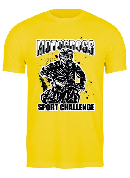 Заказать мужскую футболку в Москве. Футболка классическая Мотокросс  от T-shirt print  - готовые дизайны и нанесение принтов.