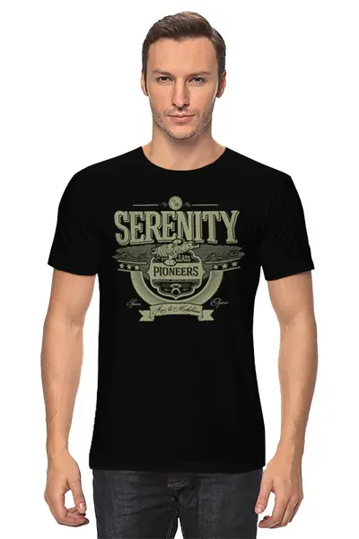Заказать мужскую футболку в Москве. Футболка классическая Серенити от geekbox - готовые дизайны и нанесение принтов.