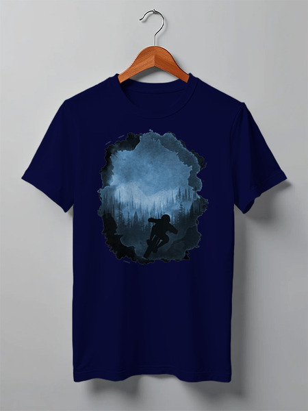 Заказать мужскую футболку в Москве. Футболка классическая Mist Ride от oneredfoxstore@gmail.com - готовые дизайны и нанесение принтов.