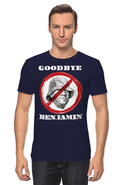 Заказать мужскую футболку в Москве. Футболка классическая $ Goodbye Benjamin $ от balden - готовые дизайны и нанесение принтов.