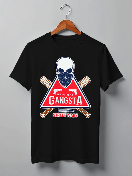 Заказать мужскую футболку в Москве. Футболка классическая GANGSTA от balden - готовые дизайны и нанесение принтов.