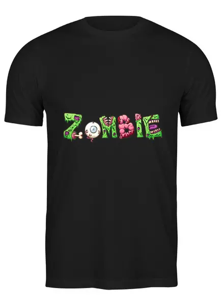 Заказать мужскую футболку в Москве. Футболка классическая Zombie от THE_NISE  - готовые дизайны и нанесение принтов.
