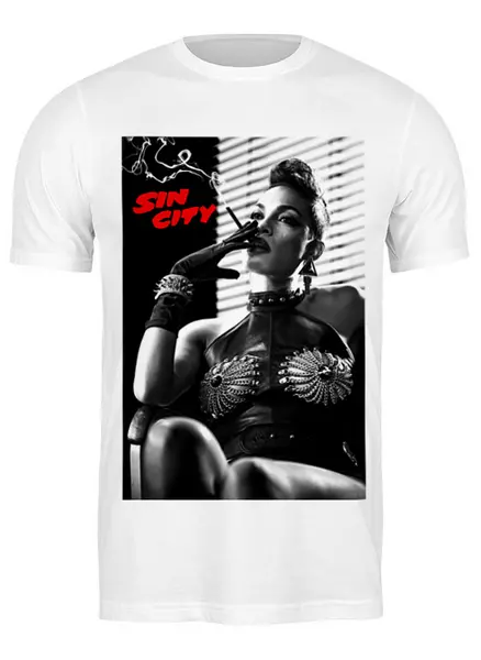 Заказать мужскую футболку в Москве. Футболка классическая Sin City / Город Грехов от KinoArt - готовые дизайны и нанесение принтов.