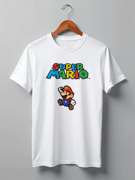 Заказать мужскую футболку в Москве. Футболка классическая Super Mario от elvis - готовые дизайны и нанесение принтов.