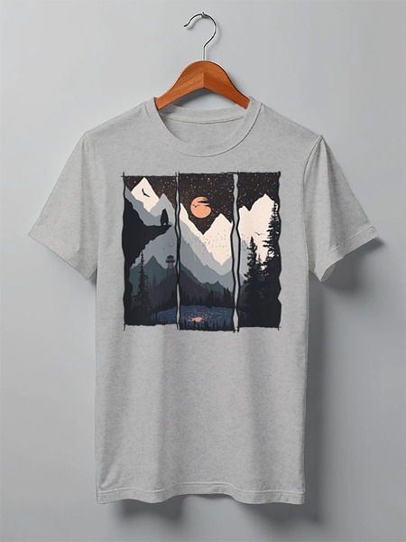 Заказать мужскую футболку в Москве. Футболка классическая  Wild and Freedom от oneredfoxstore@gmail.com - готовые дизайны и нанесение принтов.