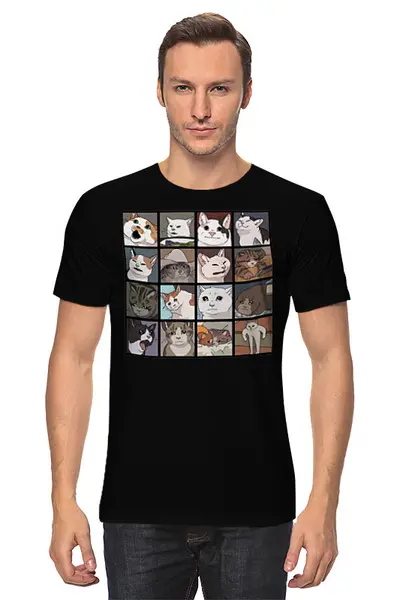 Заказать мужскую футболку в Москве. Футболка классическая Такие себе коты от ircvillager - готовые дизайны и нанесение принтов.