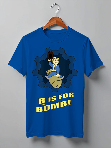 Заказать мужскую футболку в Москве. Футболка классическая Vault Boy от printik - готовые дизайны и нанесение принтов.