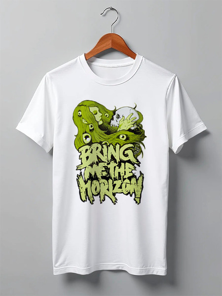 Заказать мужскую футболку в Москве. Футболка классическая Bring Me The Horizon от cherdantcev - готовые дизайны и нанесение принтов.