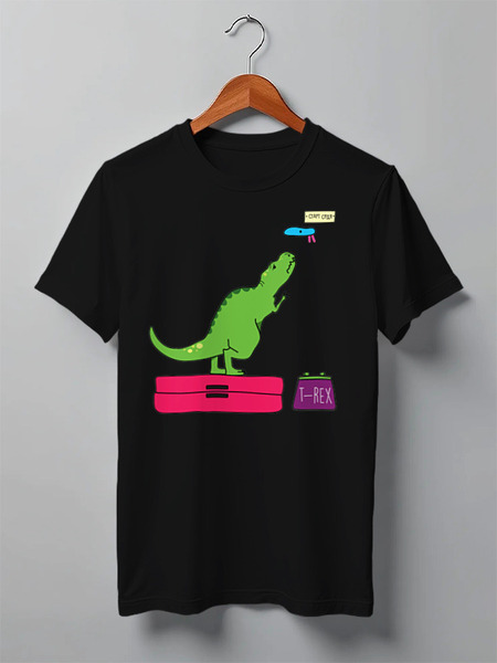 Заказать мужскую футболку в Москве. Футболка классическая T-rex от Виктория Володина - готовые дизайны и нанесение принтов.