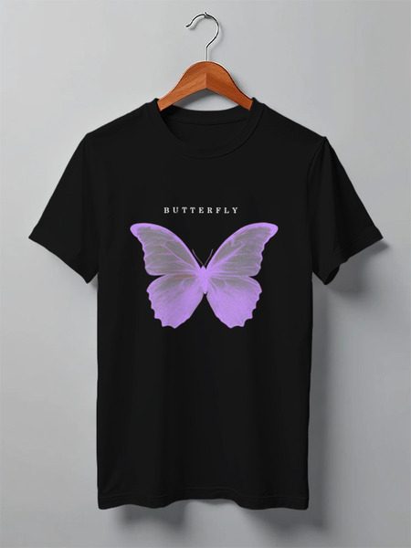 Заказать мужскую футболку в Москве. Футболка классическая butterfly от print.io  - готовые дизайны и нанесение принтов.