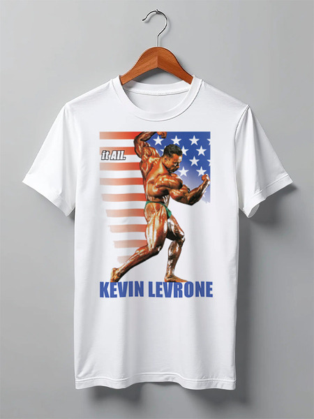 Заказать мужскую футболку в Москве. Футболка классическая Kevin Levrone / Кевин Леврон  от KinoArt - готовые дизайны и нанесение принтов.