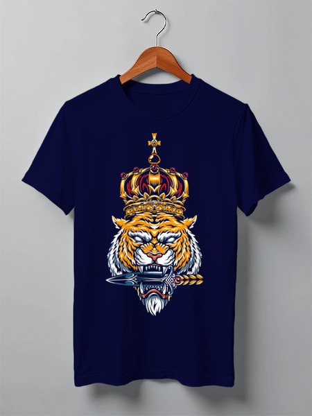 Заказать мужскую футболку в Москве. Футболка классическая ❖ Tiger Royal Crown ❖ от balden - готовые дизайны и нанесение принтов.