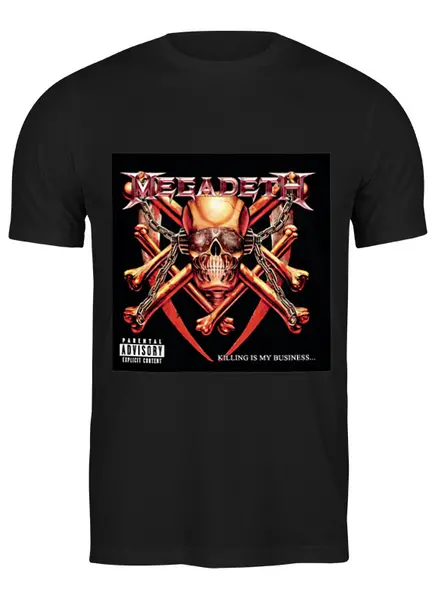 Заказать мужскую футболку в Москве. Футболка классическая Megadeth от Fedor - готовые дизайны и нанесение принтов.
