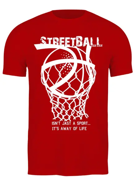 Заказать мужскую футболку в Москве. Футболка классическая Streetball от nova_lada - готовые дизайны и нанесение принтов.