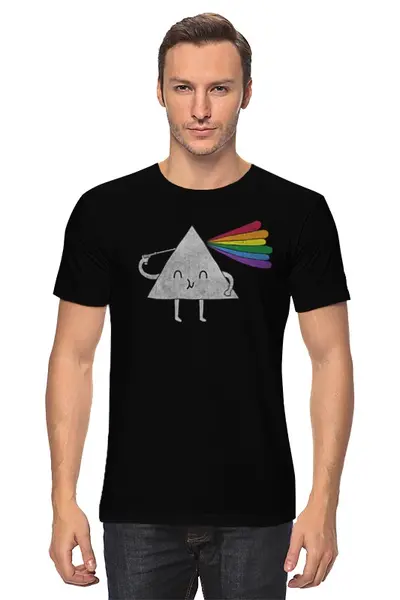 Заказать мужскую футболку в Москве. Футболка классическая Dark Side of the Moon от geekbox - готовые дизайны и нанесение принтов.