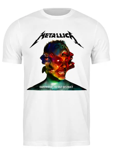 Заказать мужскую футболку в Москве. Футболка классическая Metallica Band от Leichenwagen - готовые дизайны и нанесение принтов.