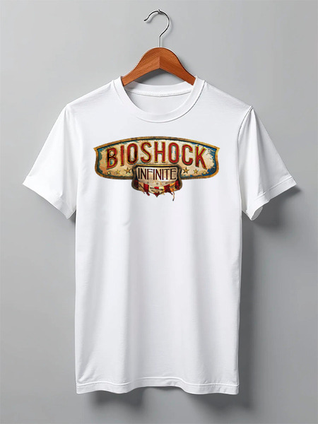 Заказать мужскую футболку в Москве. Футболка классическая BioShock Infinite от VashAdmin - готовые дизайны и нанесение принтов.