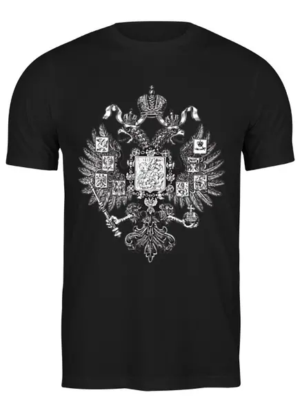 Заказать мужскую футболку в Москве. Футболка классическая Русский орел от «Царская Россия» - готовые дизайны и нанесение принтов.