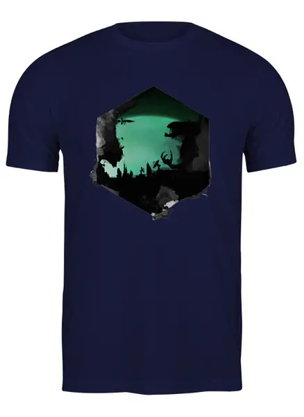 Заказать мужскую футболку в Москве. Футболка классическая Aliens от oneredfoxstore@gmail.com - готовые дизайны и нанесение принтов.