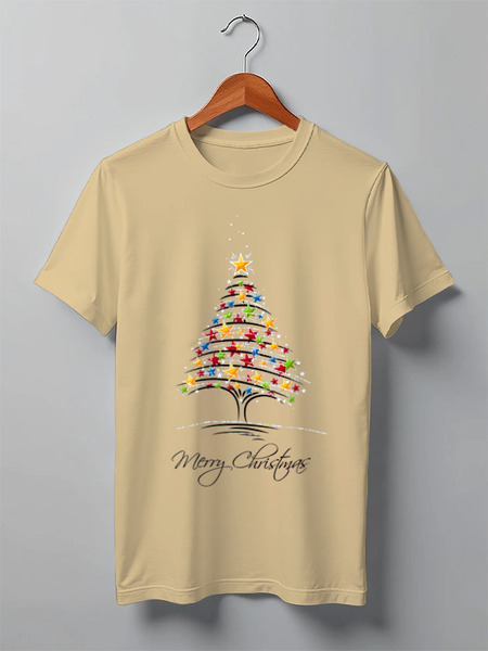 Заказать мужскую футболку в Москве. Футболка классическая MerryChristmas от balden - готовые дизайны и нанесение принтов.