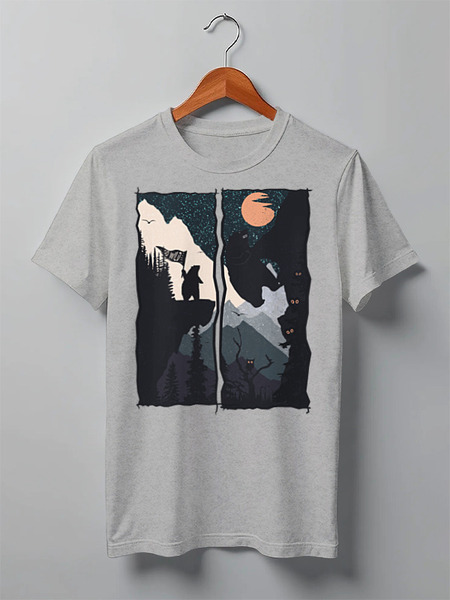 Заказать мужскую футболку в Москве. Футболка классическая Wild Climber от oneredfoxstore@gmail.com - готовые дизайны и нанесение принтов.