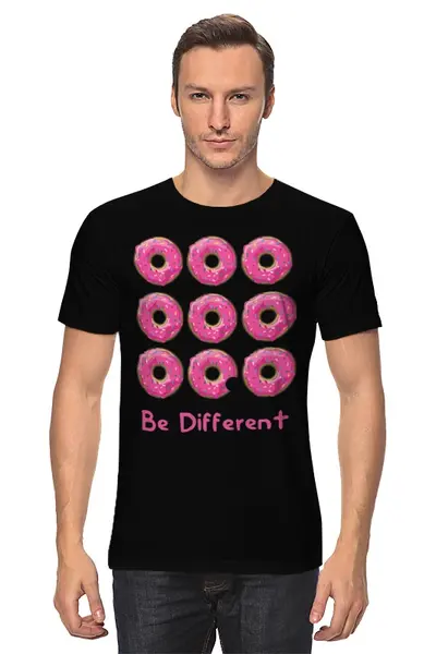 Заказать мужскую футболку в Москве. Футболка классическая Пончики от fanart - готовые дизайны и нанесение принтов.